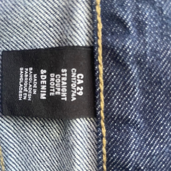 H&M men’s straight cut denim jeans 29 - Picture 3 of 4